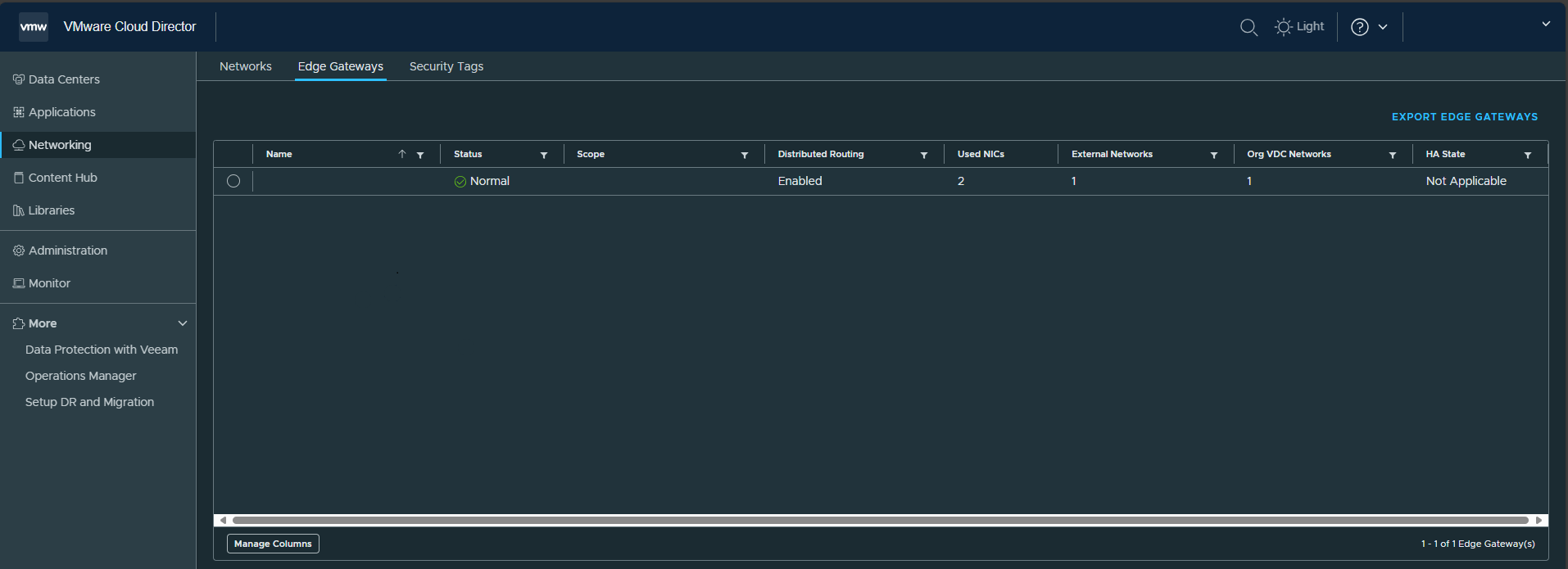 Edge Gateway List