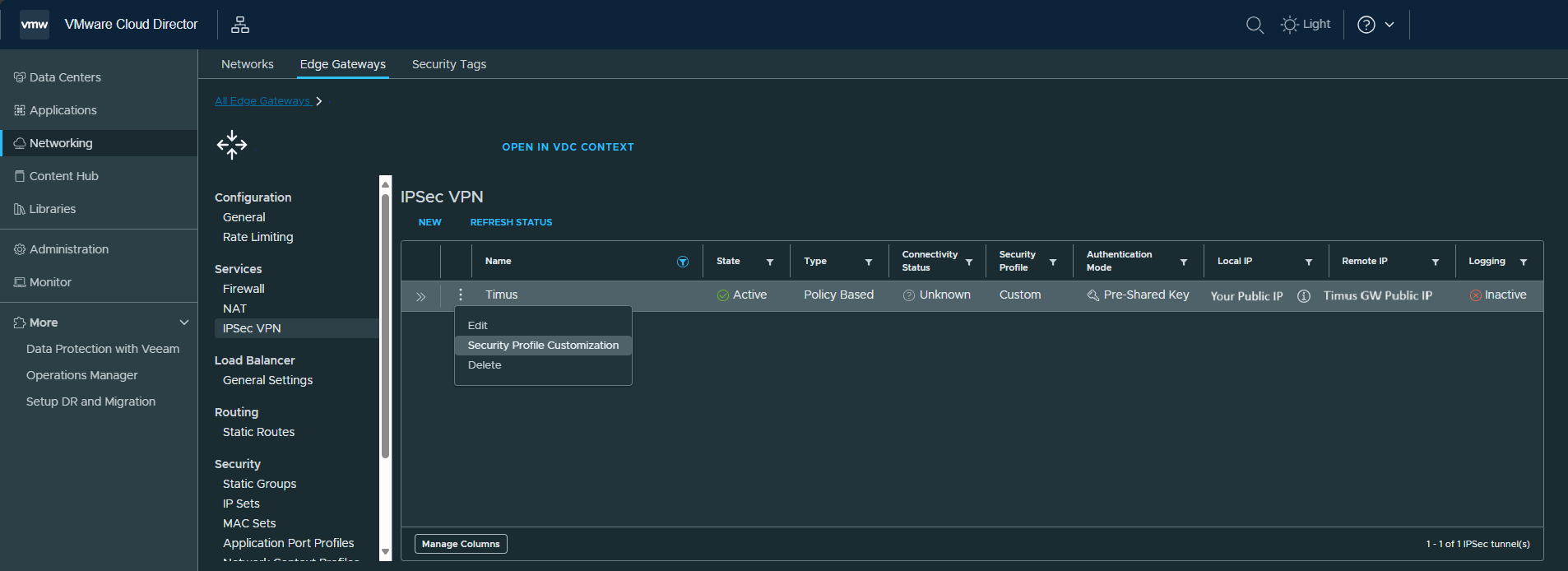 Security Profile